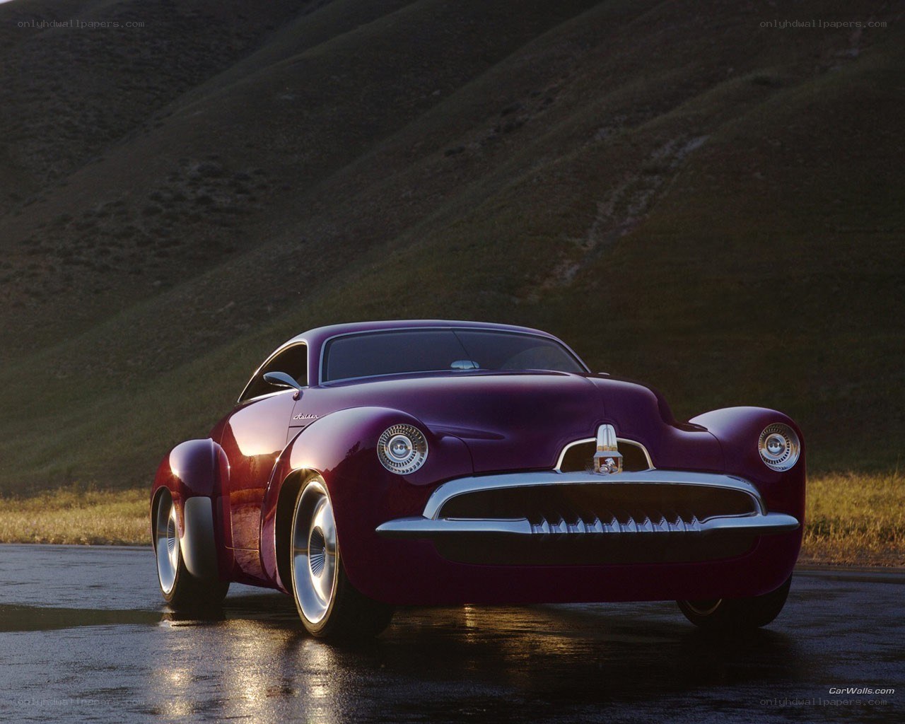 Purple classic concept car