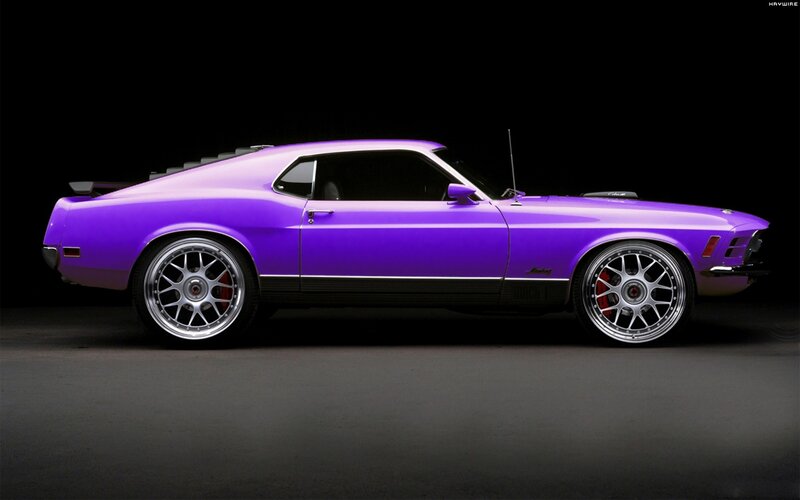 purple classic muscle car