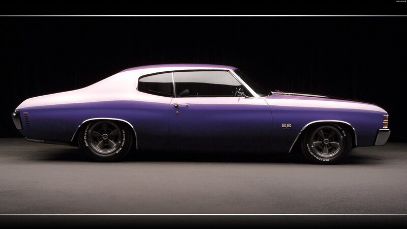 purple classic muscle car