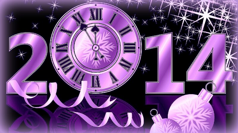Purple Clock with Numbers