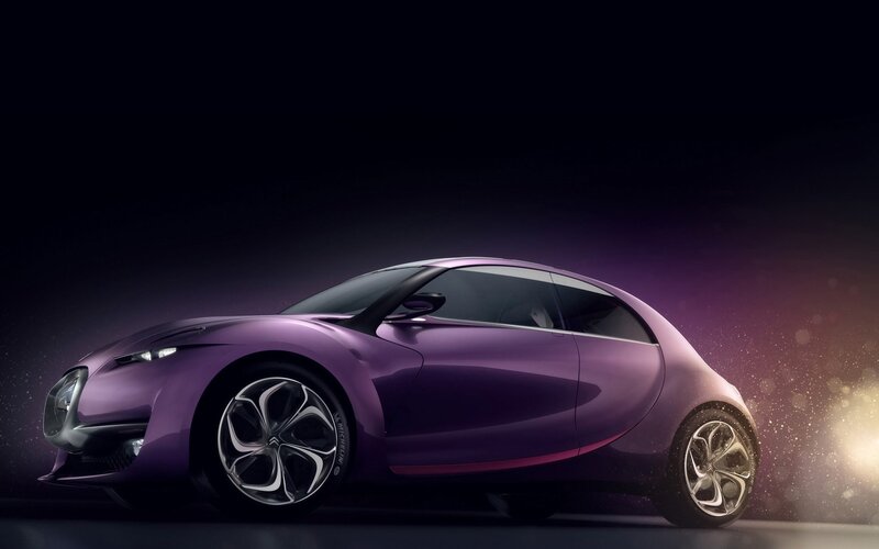 Purple concept car