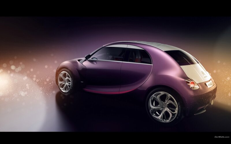 Purple concept car design