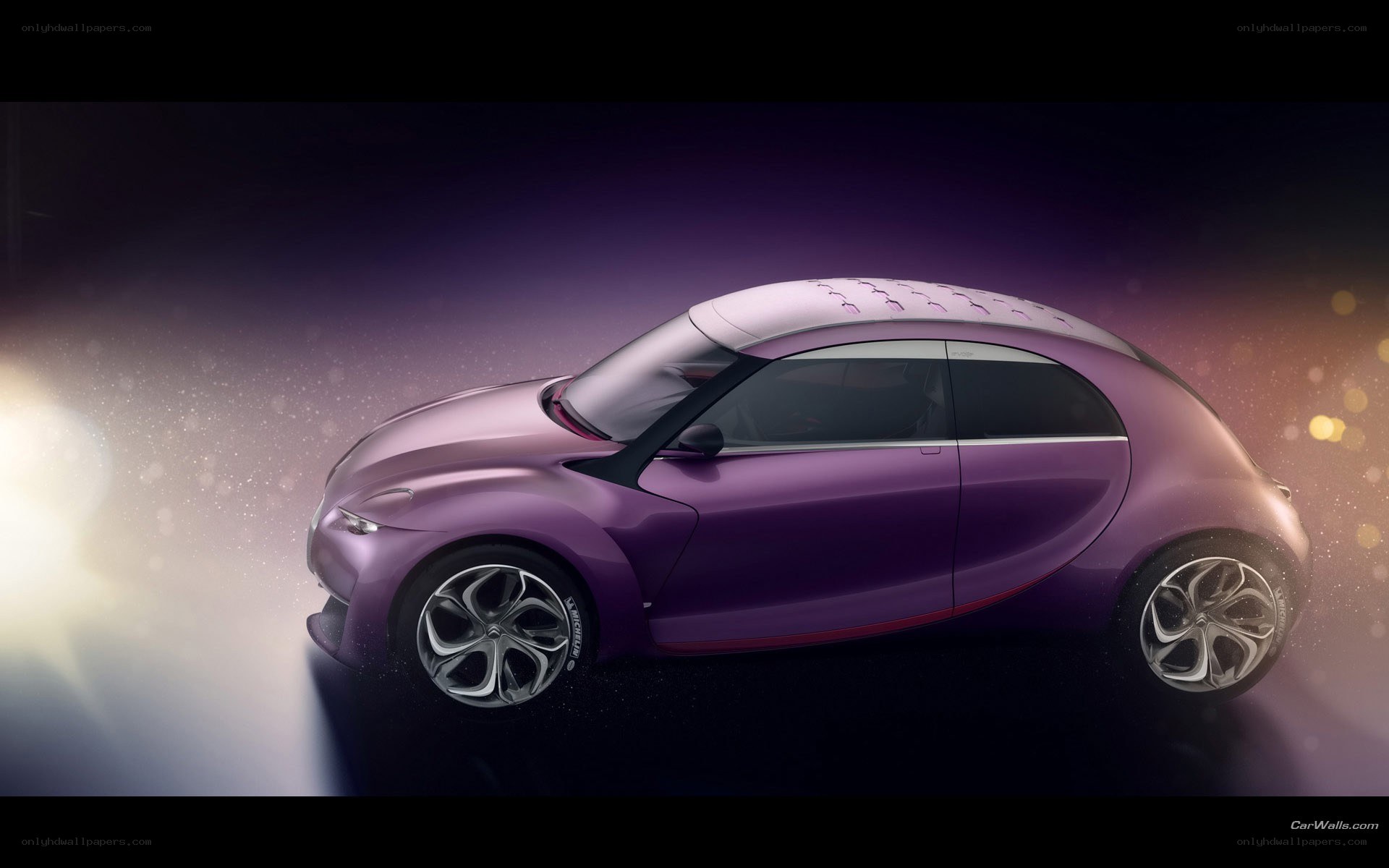 Purple concept car design