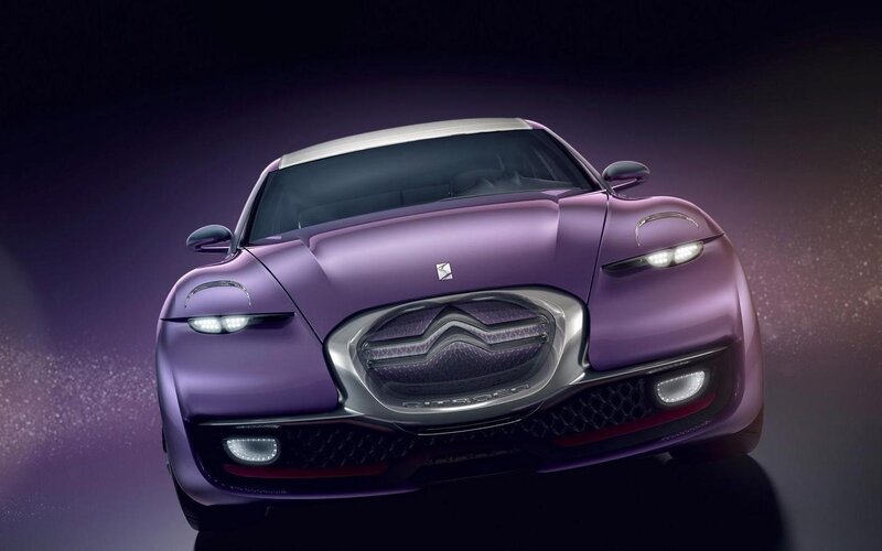 Purple Concept Car — Dramatic, 3d Render