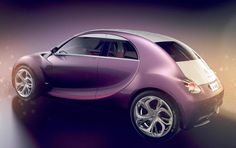 Purple Concept Car — Dramatic, Digital Art