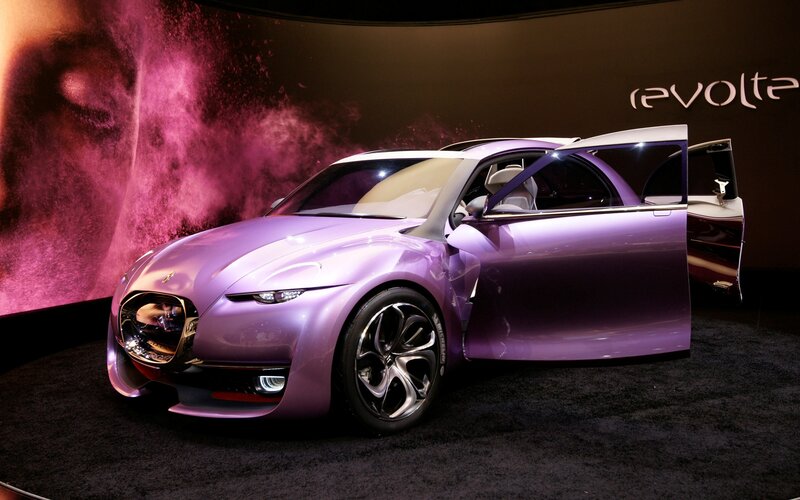 Purple Concept Car — Dramatic, Photograph, Car Door, Screen