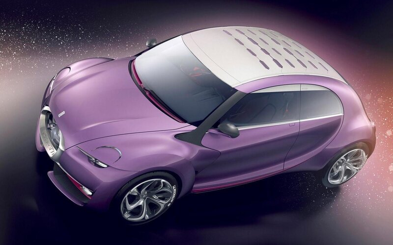 Purple Concept Car — Futuristic, 3d Render