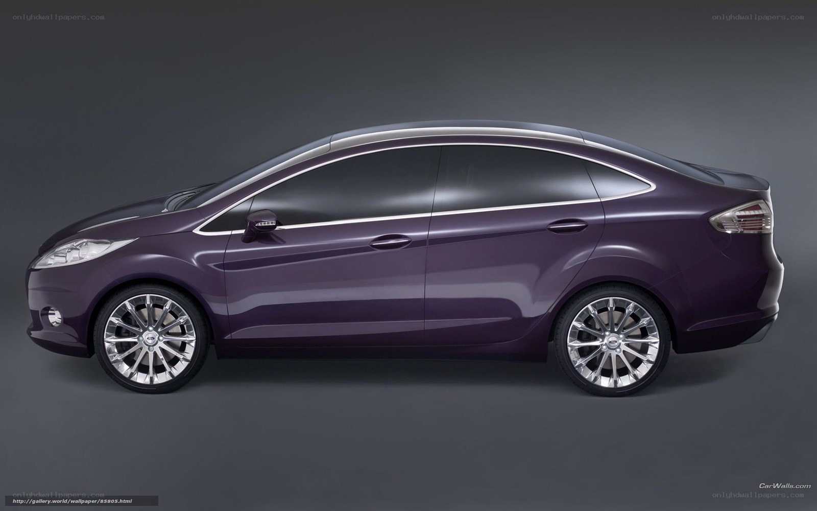 purple concept car side view
