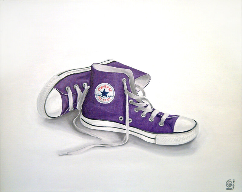 Purple Converse Sneakers — Neutral