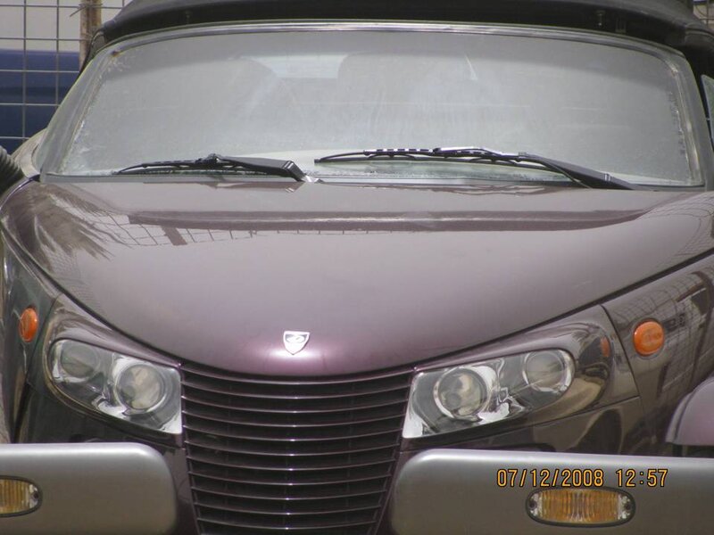 Purple Convertible Car — Neutral, Afternoon