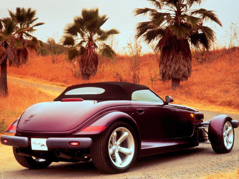 Purple convertible car on road