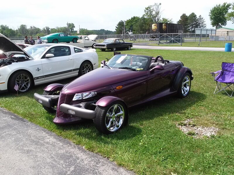 Purple Convertible Car — Outdoor