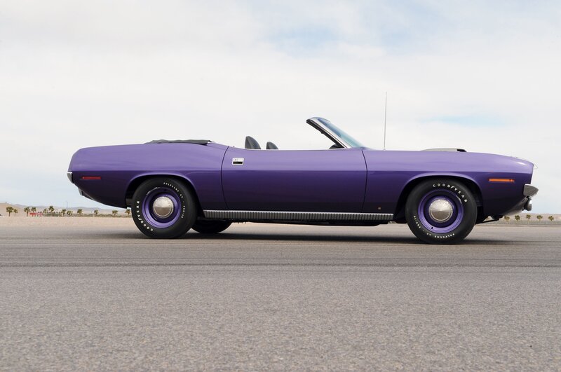 Purple Convertible Car — Serene, Afternoon