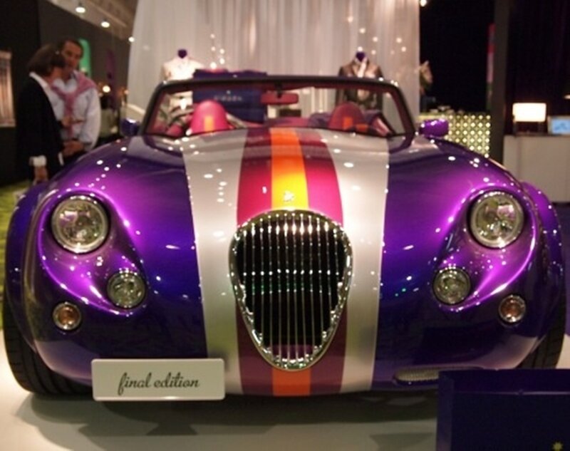 Purple Convertible Car — Showroom