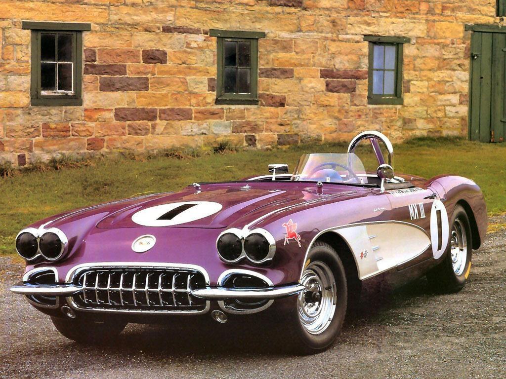 Purple Corvette race car
