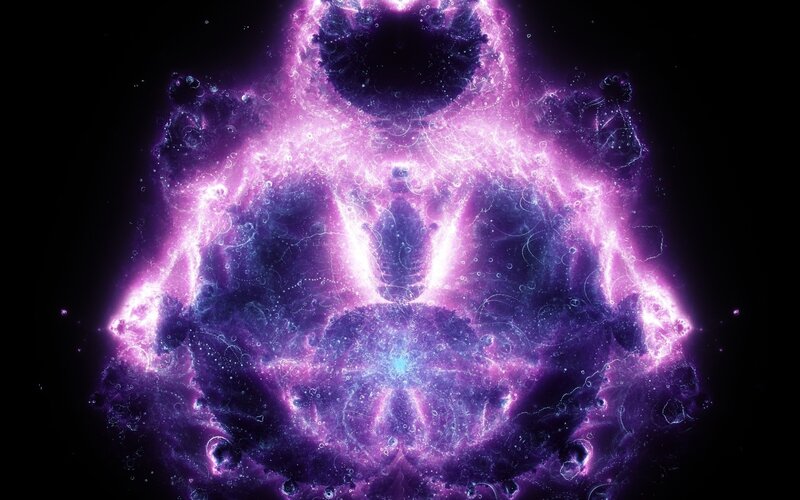 purple cosmic energy formation