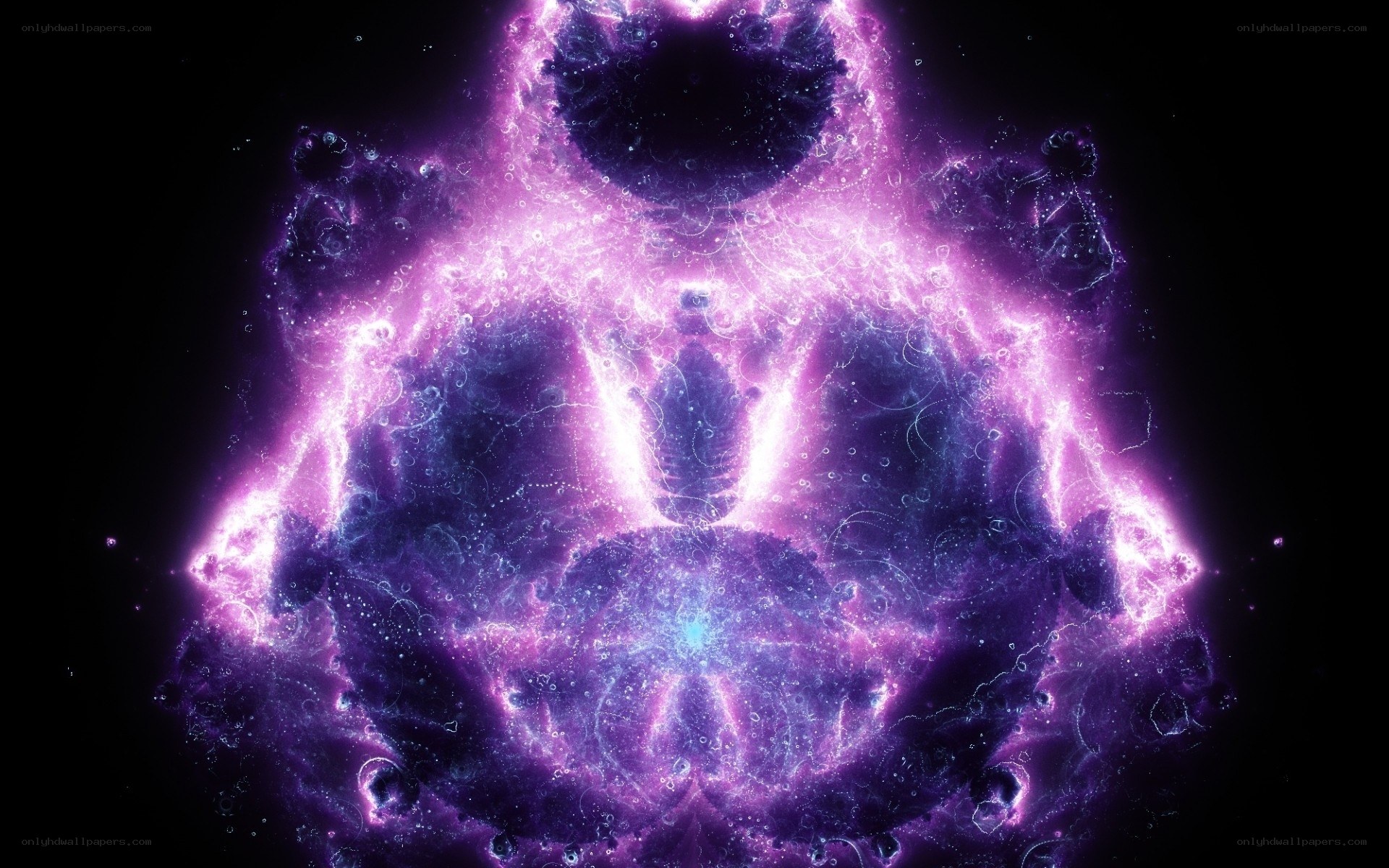 purple cosmic energy formation