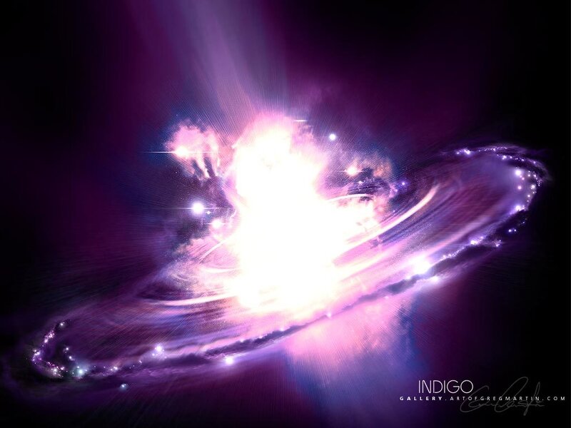 Purple cosmic explosion