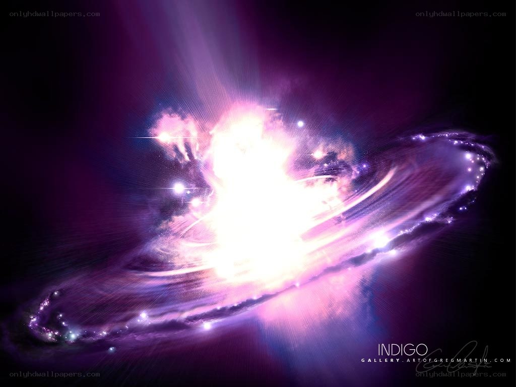 Purple cosmic explosion