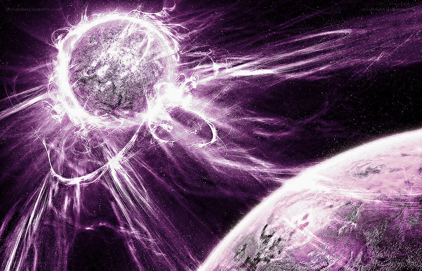 purple cosmic explosion