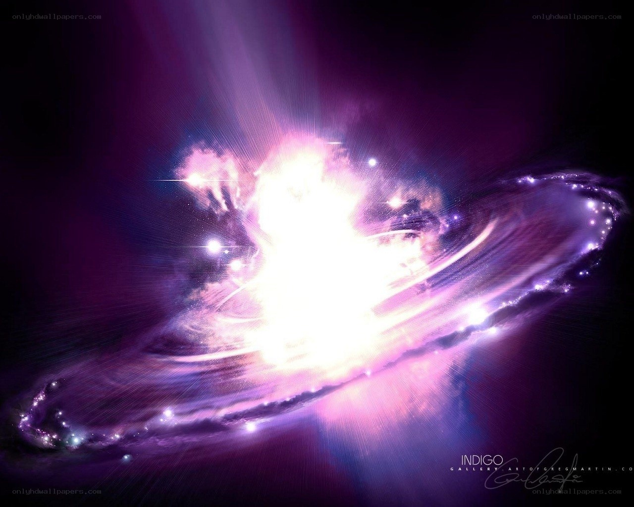 Purple cosmic explosion