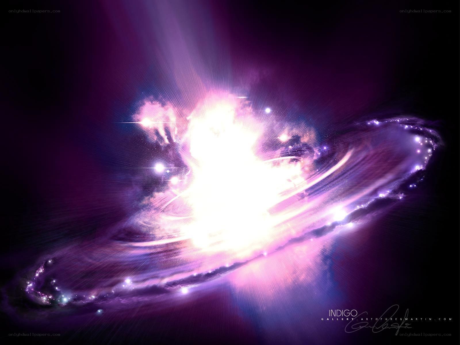 Purple cosmic explosion