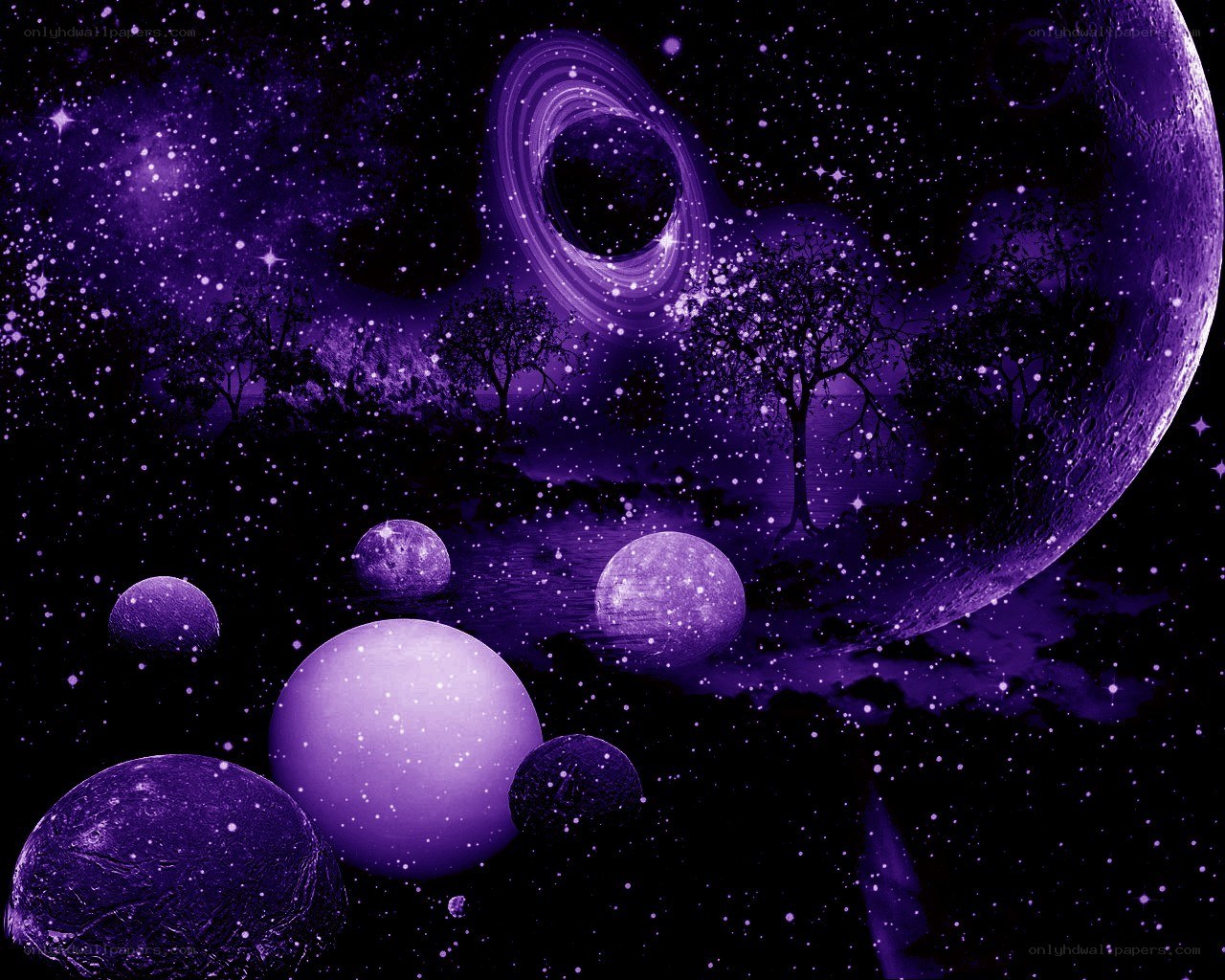 Purple cosmic landscape