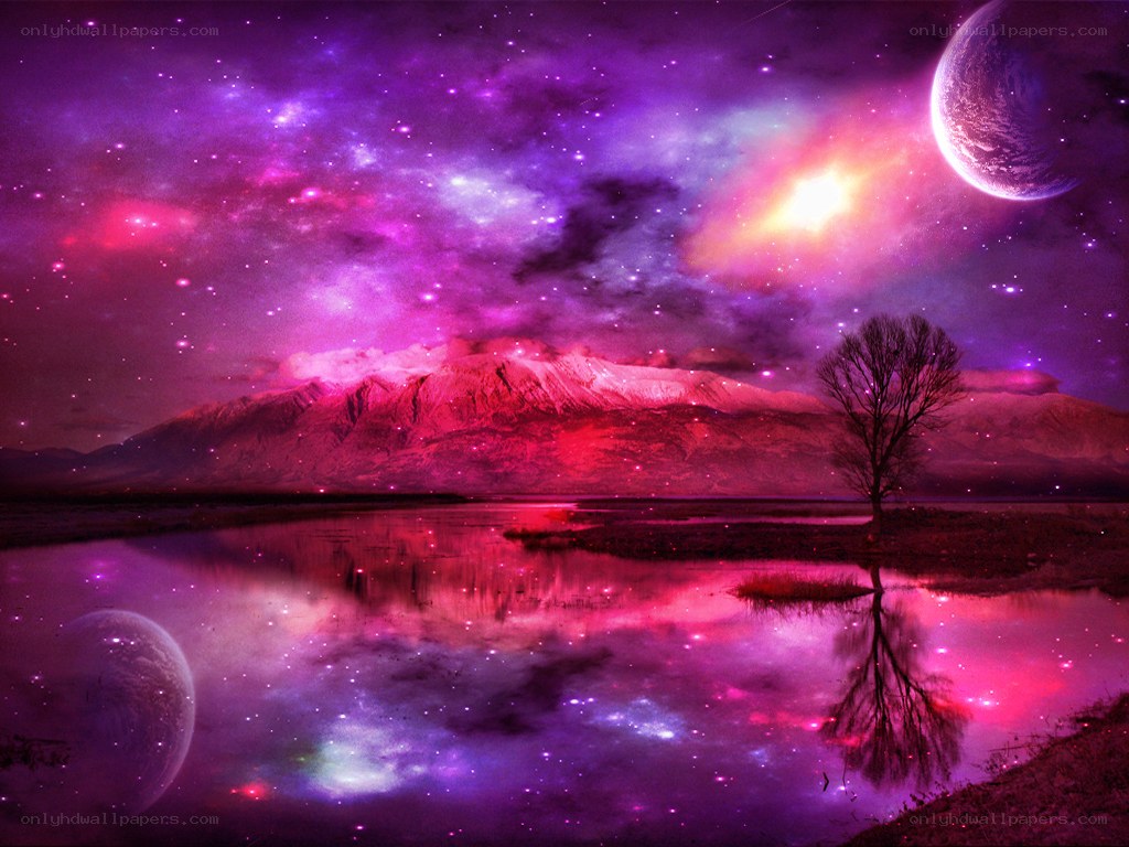 Purple cosmic landscape