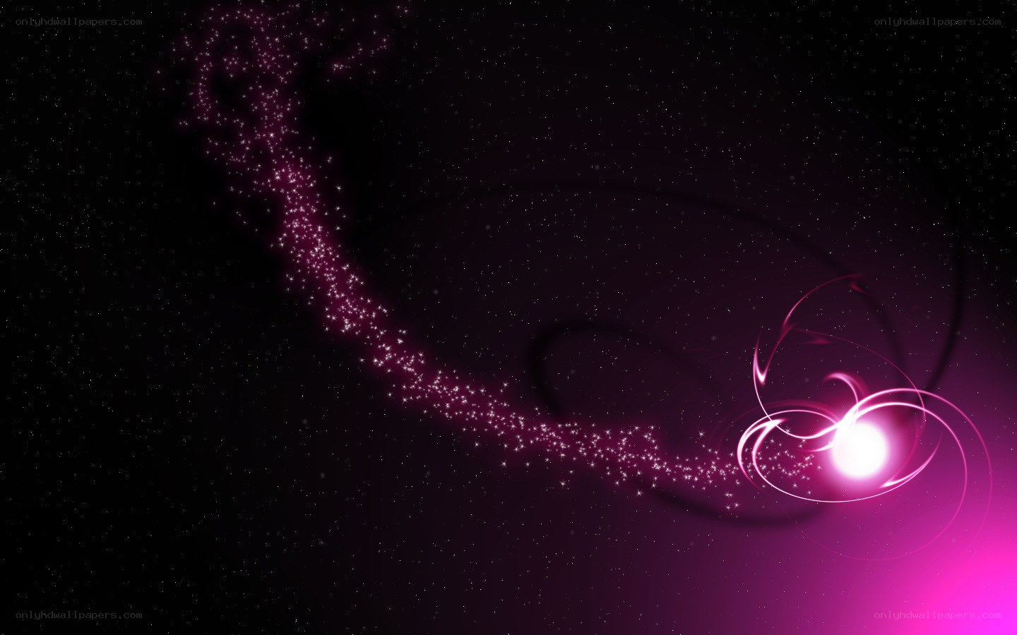 purple cosmic light trail