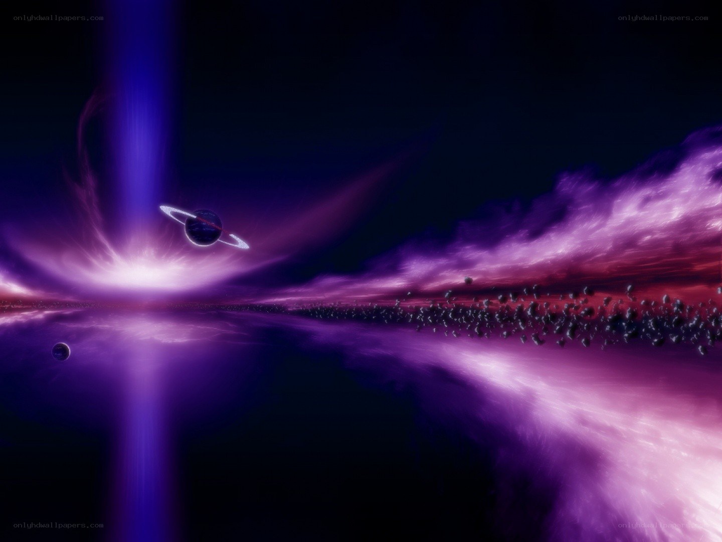 Purple cosmic nebula scene