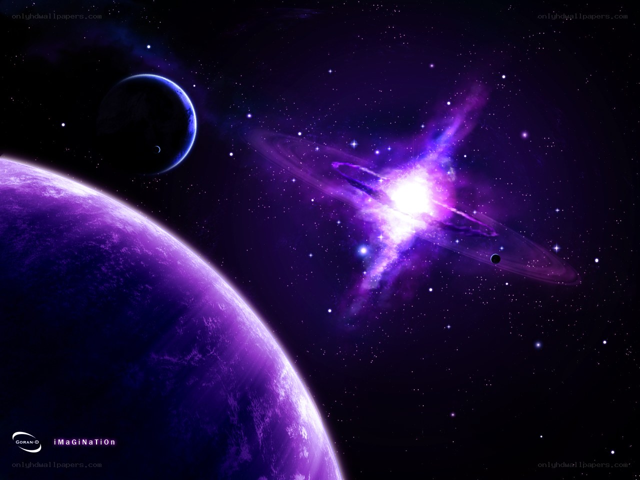 Purple cosmic nebula scene