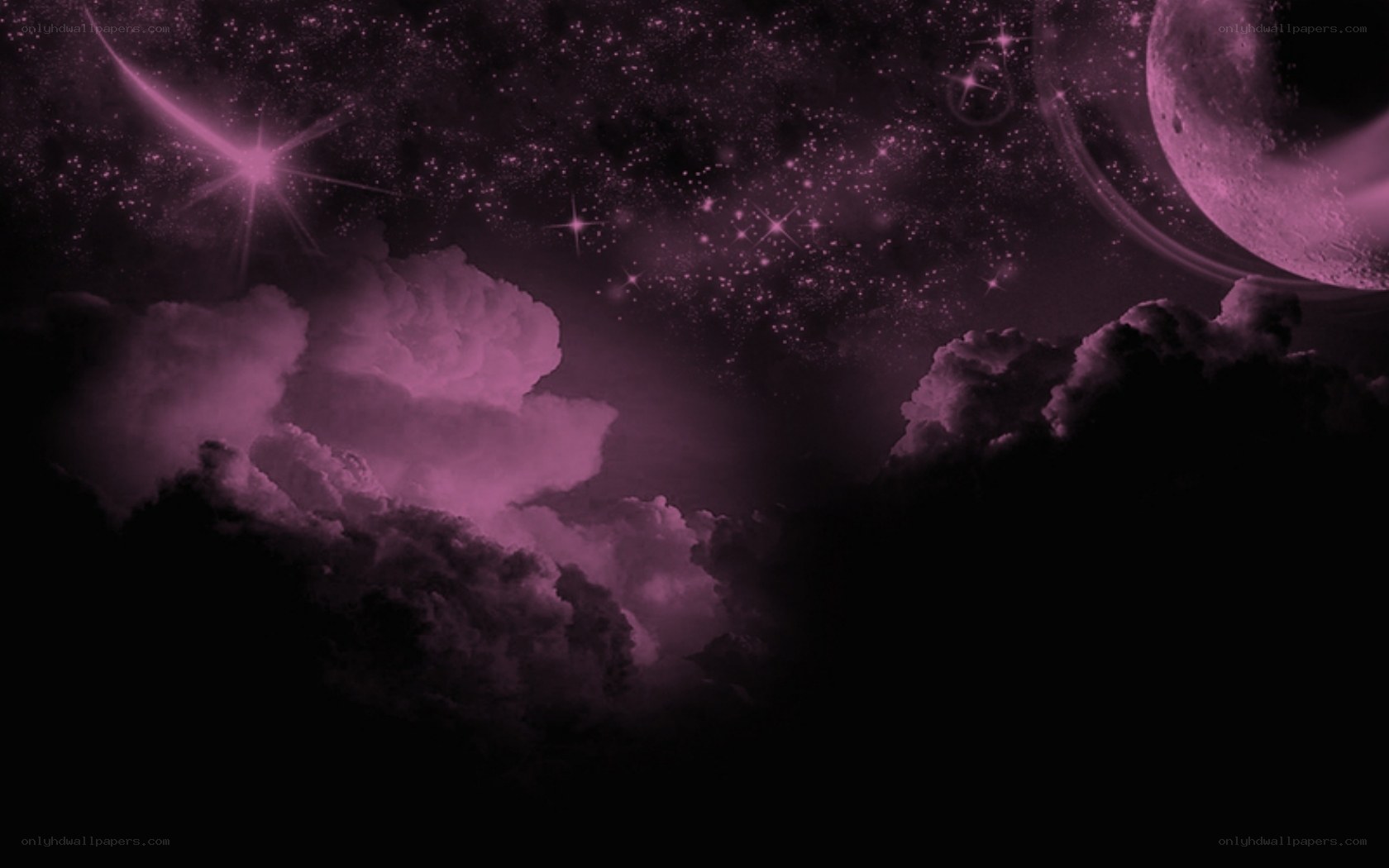 purple cosmic night sky