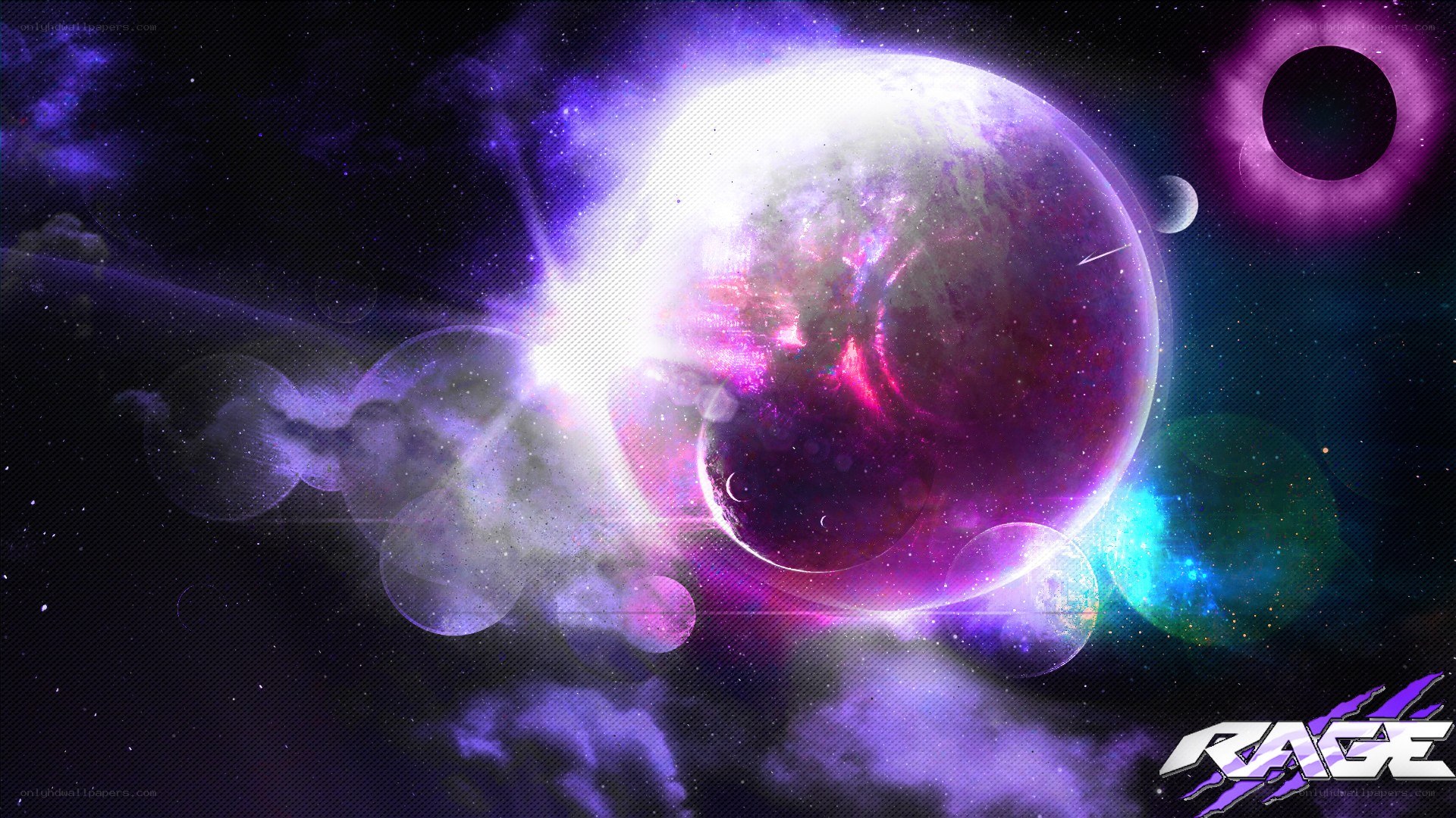purple cosmic planet scene