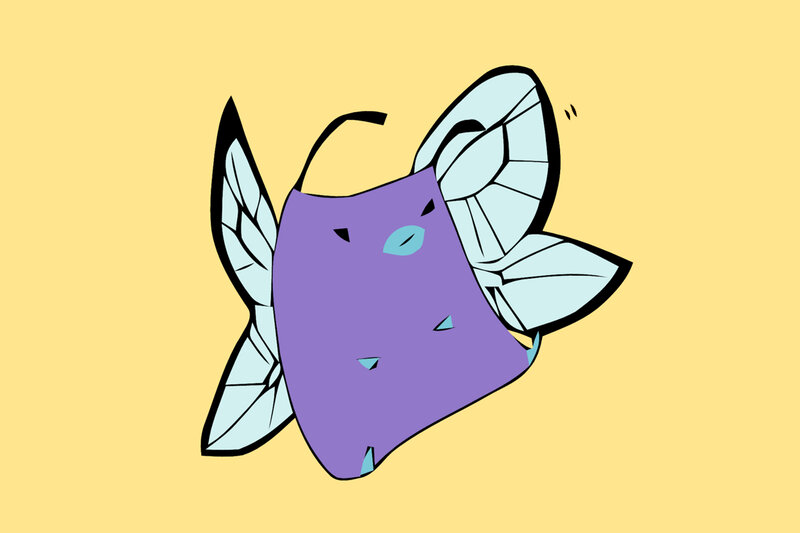 purple creature with wings