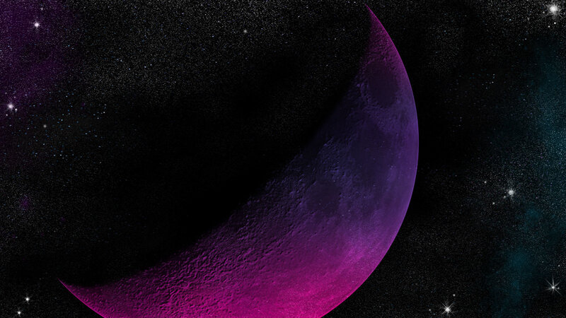Purple Crescent Moon