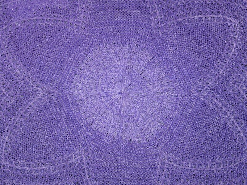 purple crocheted pattern