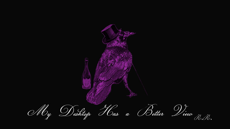 purple crow with top hat