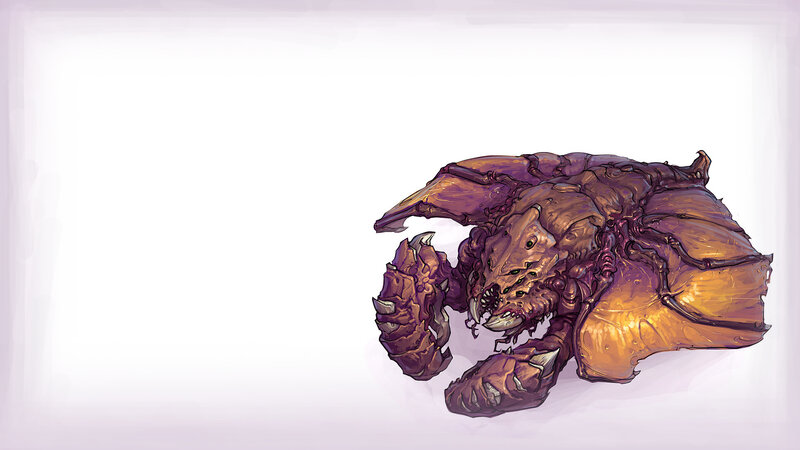 Purple Crustacean Creature