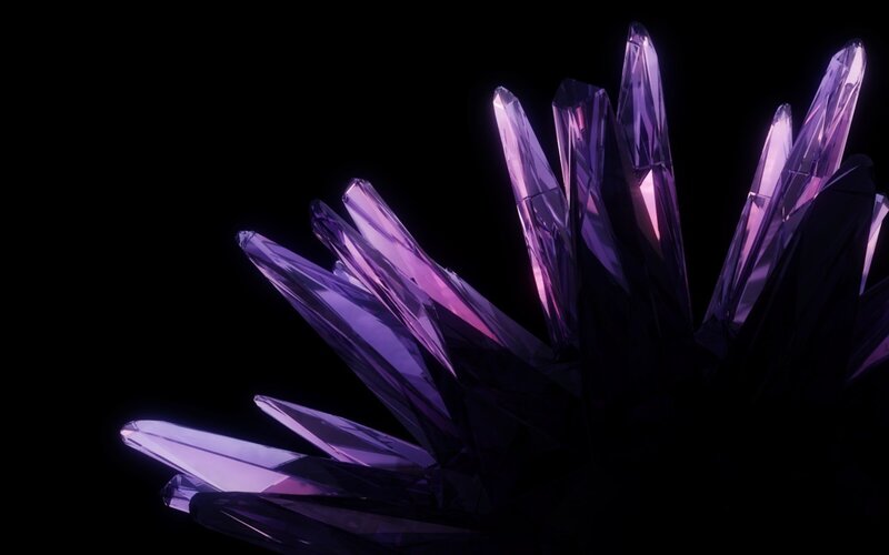 purple crystal cluster
