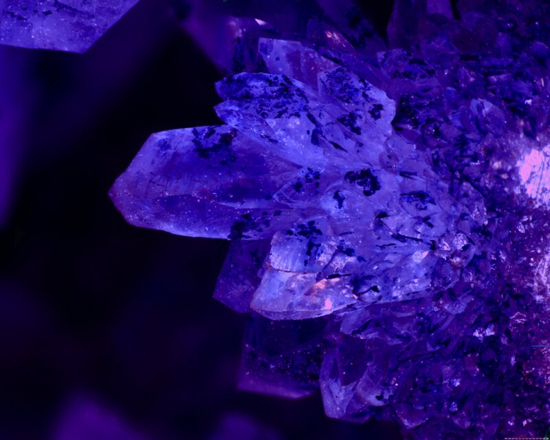 Purple Crystal Cluster — Dramatic, Photograph