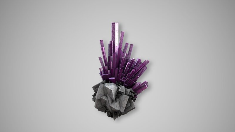 Purple Crystal Cluster — Neutral