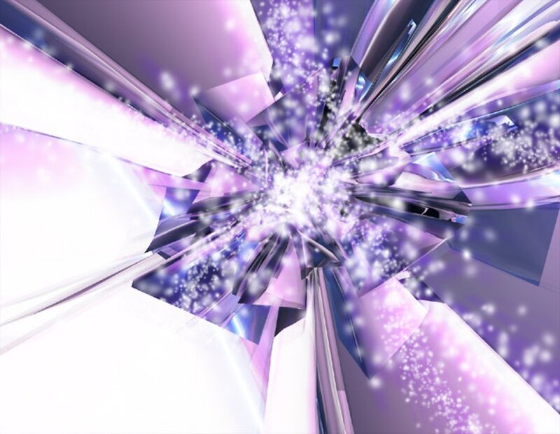 purple crystal explosion