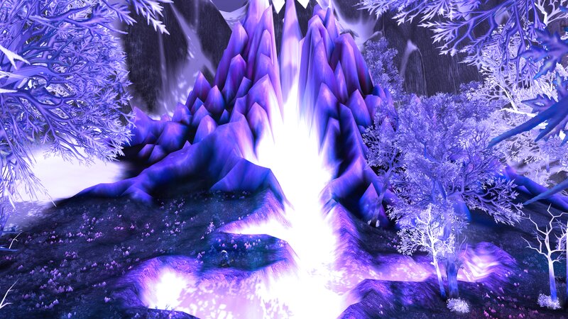 Purple Crystal Formation — Mystical