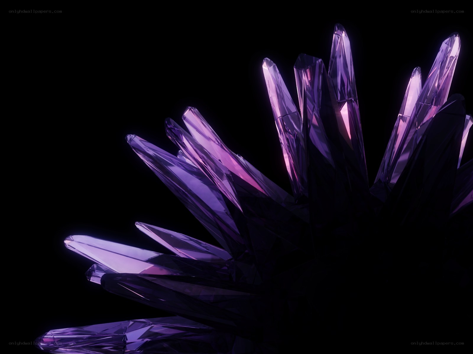 purple crystal formation