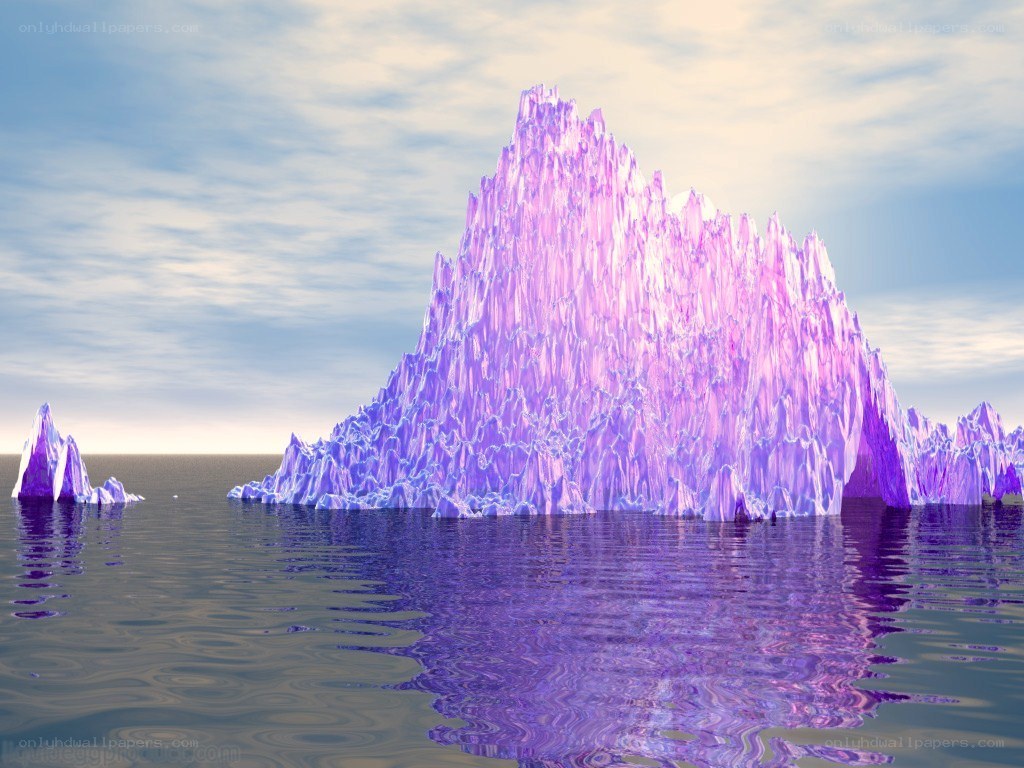 purple crystal iceberg