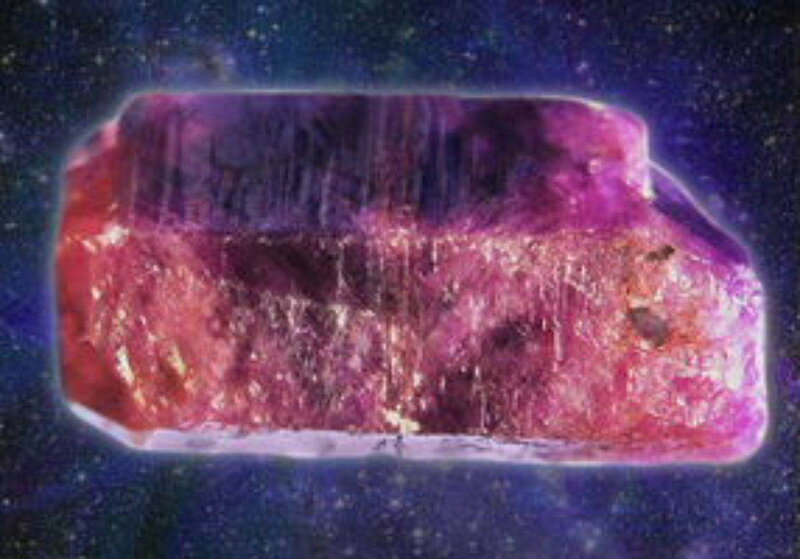 purple crystal in space