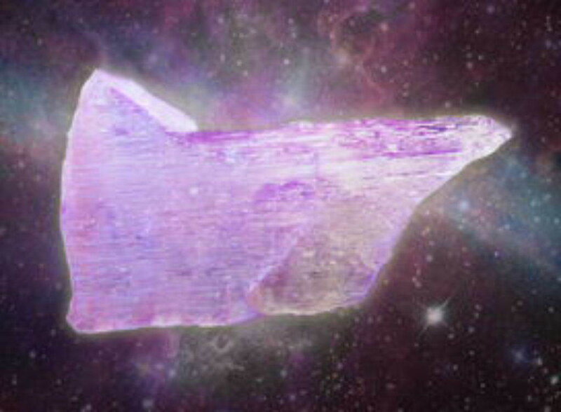 purple crystal in space