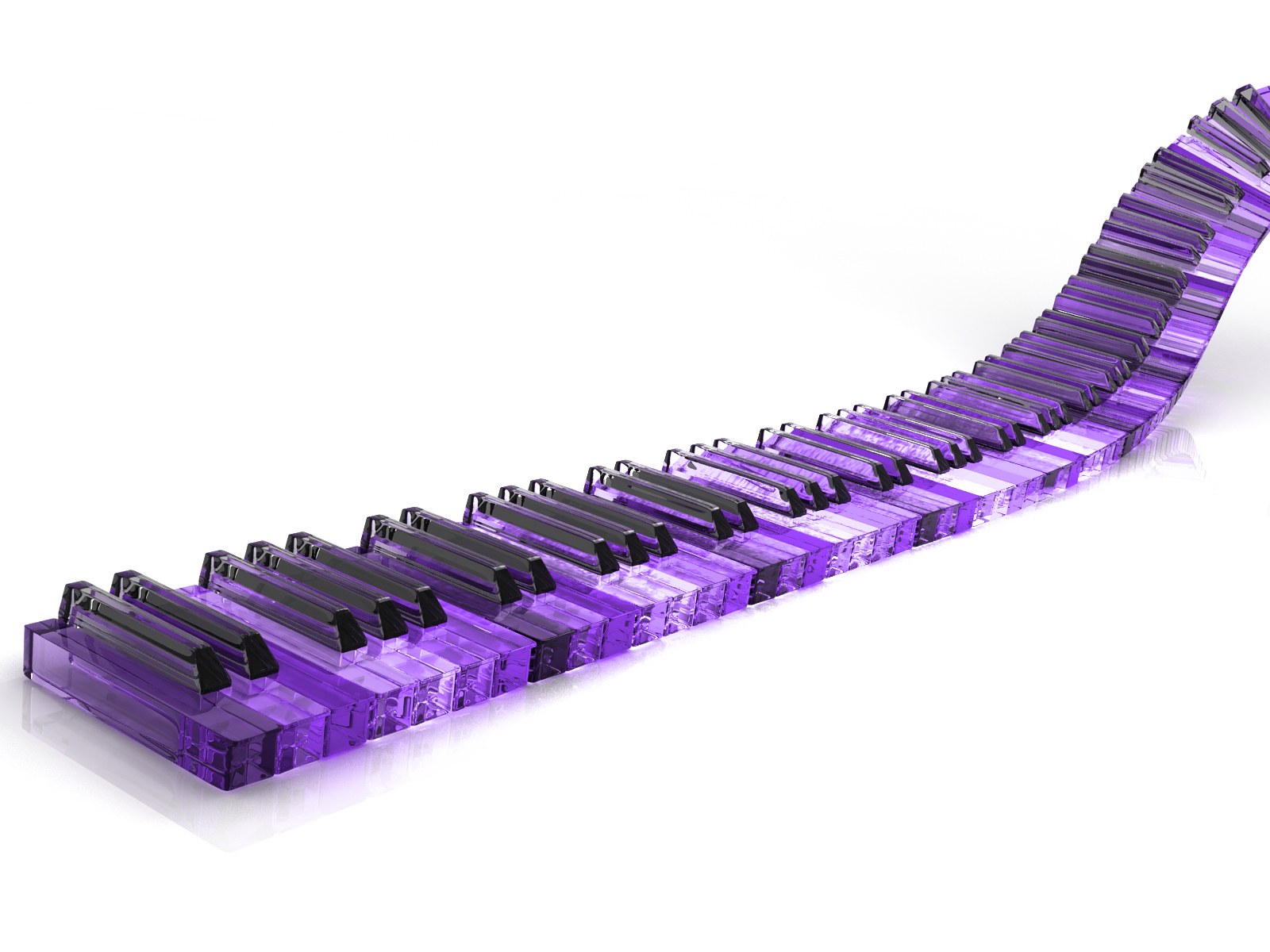 purple crystal piano keys