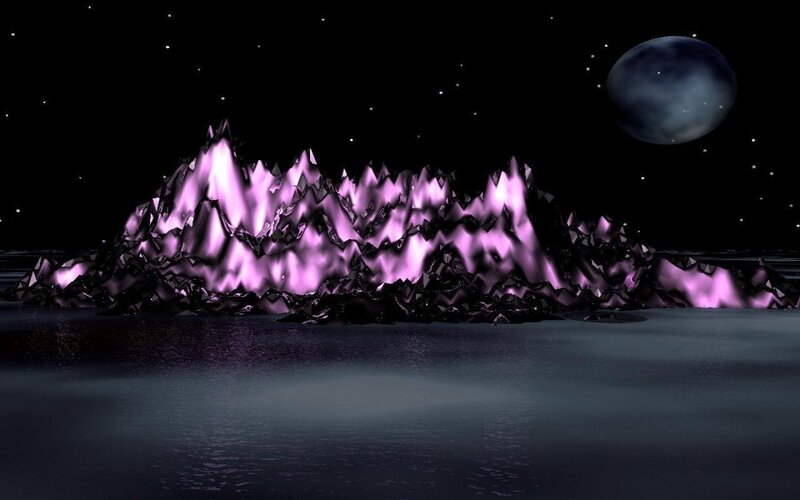 Purple Crystalline Island