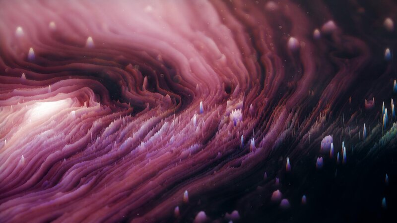 Purple Crystalline Landscape